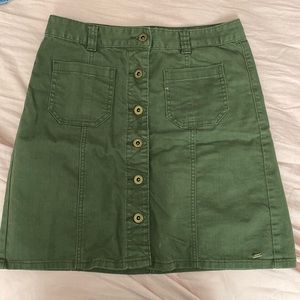 Tommy Hilfiger army green denim skirt